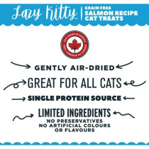 Lazy Kitty Air Dried Grain Free Salmon Recipe Cat Treats 85 G (Pack of 14)