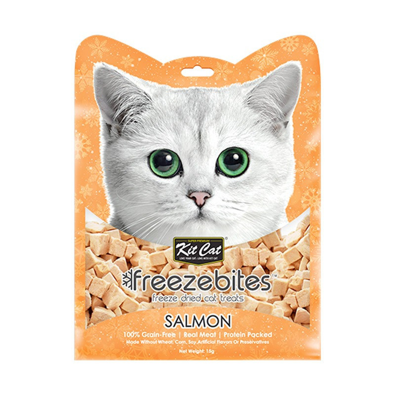 Kit Cat Freeze Bites Salmon Freeze Dried Cat Treats 15 G (Pack of 18)
