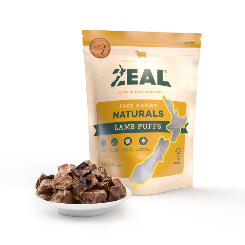 Zeal Dried Free Range Naturals Lamb Puffs Cat And Dog Treats 85 G (Pack of 8)