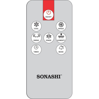 Sonashi SAC-204 Portable Air Cooler w/ 7 Liter Water Tank, 2 Ice Boxes, Three Wind Speeds, Water Level Indicator, 4 Castor Wheels, Electronic Display, 12 Hour Timer, Home Appliance