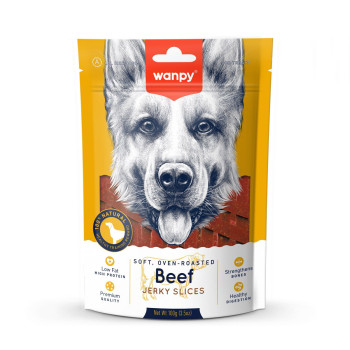Wanpy Soft Oven Roasted Beef Jerky Slices, 100g (Pack of 16)