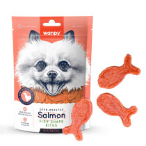 Wanpy Oven Roasted Salmon Fish Shape Bites, 100g (Pack of 16)