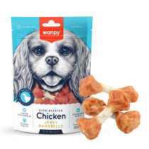 Wanpy Oven Roasted Chicken Jerky Dumbbells, 100g (Pack of 16)