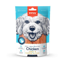 Wanpy Oven Roasted Chicken Jerky And Cheese Slices, 100g (Pack of 16)