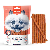 Wanpy Soft Oven Roasted Salmon Sticks, 100g (Pack of 16)
