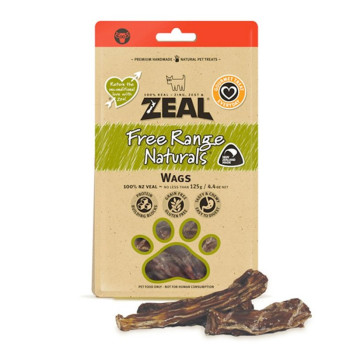Zeal Free Range Natural Wags Dog Treats, 125g (Pack of 8)