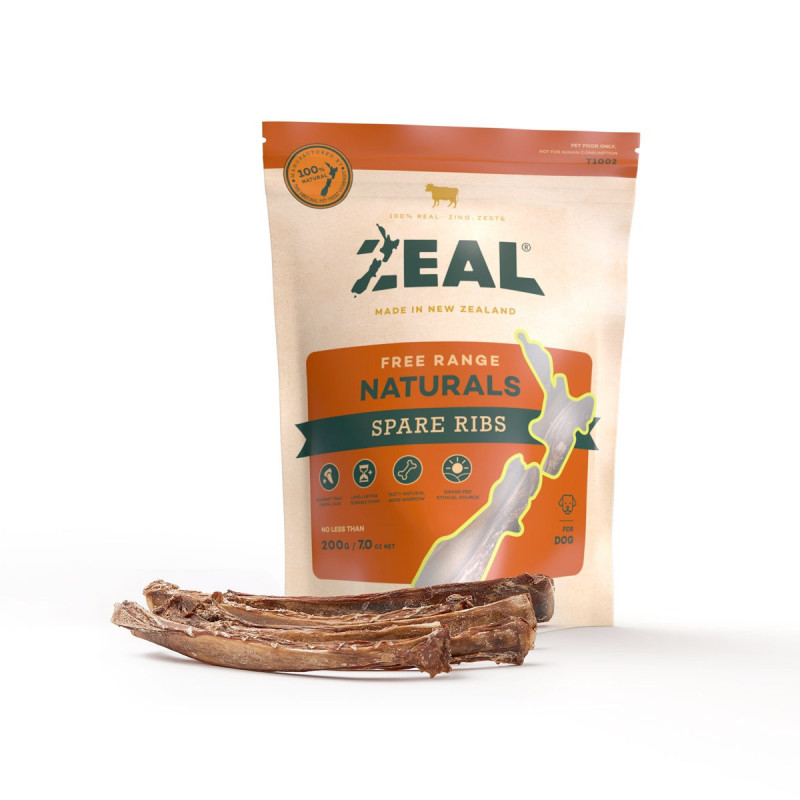 Zeal Free Range Naturals Spare Ribs Dog Treats, 200g (Pack of 6)