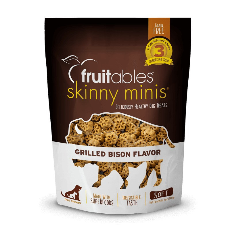 Fruitables Skinny Minis Dog Treats Grilled Bison, 141g (Pack of 10)