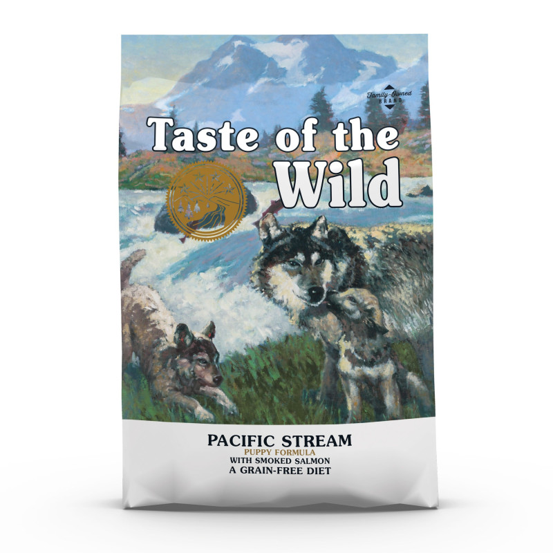 Taste of the Wild Grain Free High Protein Real Meat Recipe Pacific Stream Puppy Premium Dry Dog Food - 12.2kg