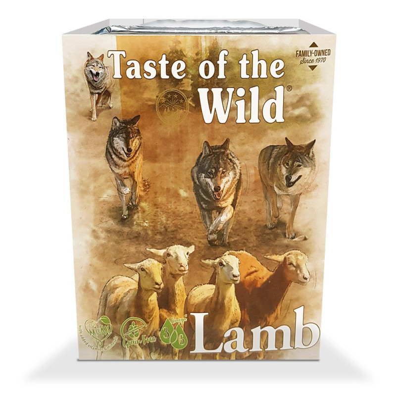 Taste Of The Wild Wet Food Lamb Fruit And Veg Tray, 390gm (Pack of 18)