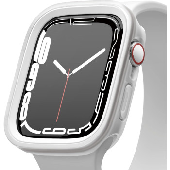 Elago Duo Case Compatible With Apple Watch 9/8/7/6/5/4/SE, Compatible With iWatch 41mm 40mm, Full Protection (Hard PC Plus TPU Material), Full Access To Screen, Two PCs Included Strap Not Included, White/Clear