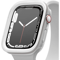 Elago Duo Case Compatible With Apple Watch 9/8/7/6/5/4/SE, Compatible With iWatch 41mm 40mm, Full Protection (Hard PC Plus TPU Material), Full Access To Screen, Two PCs Included Strap Not Included, White/Clear
