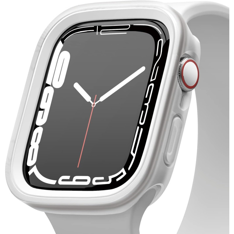 Elago Duo Case Compatible With Apple Watch 9/8/7/6/5/4/SE, Compatible With iWatch 41mm 40mm, Full Protection (Hard PC Plus TPU Material), Full Access To Screen, Two PCs Included Strap Not Included, White/Clear