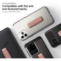 Spigen Flex Strap Cell Phone Grip/Universal Grip/Smartphone Holder Soft Elastic Strap Holder Designed For All Smartphones And Tablets, Rose Gold