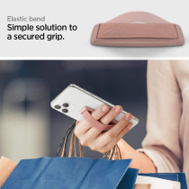 Spigen Flex Strap Cell Phone Grip/Universal Grip/Smartphone Holder Soft Elastic Strap Holder Designed For All Smartphones And Tablets, Rose Gold