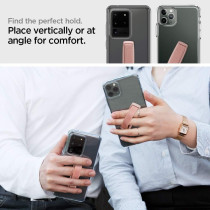 Spigen Flex Strap Cell Phone Grip/Universal Grip/Smartphone Holder Soft Elastic Strap Holder Designed For All Smartphones And Tablets, Rose Gold
