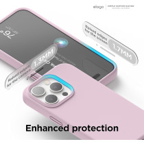 Elago Compatible With iPhone 15 Pro Max Case, Liquid Silicone Case, Full Body Protective Cover, Shockproof, Slim Phone Case, Anti-Scratch Soft Microfiber Lining, 6.7 Inch, Light Lilac