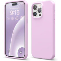 Elago Compatible With iPhone 15 Pro Max Case, Liquid Silicone Case, Full Body Protective Cover, Shockproof, Slim Phone Case, Anti-Scratch Soft Microfiber Lining, 6.7 Inch, Light Lilac