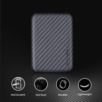 Monocarbon MagSafe-Battery-Pack-Case, Carbon-Fiber-Battery-Case for iPhone 15 Pro Max, Portable MagSafe Charger Case for iPhone 14, 13, 12 Series, Matte Purple, Matte Finish