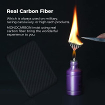 Monocarbon MagSafe-Battery-Pack-Case, Carbon-Fiber-Battery-Case for iPhone 15 Pro Max, Portable MagSafe Charger Case for iPhone 14, 13, 12 Series, Matte Purple, Matte Finish