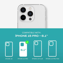Tech21 Evo Crystal Kick Case For iPhone 15 Pro, Compatible With MagSafe, Impact Protection Case, White