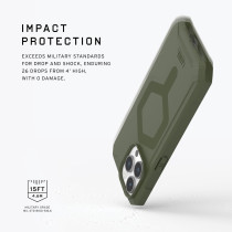 Urban Armor Gear UAG Case (Updated Ver) Compatible With iPhone 15 Pro Case 6.1 Inch, Essential Armor Olive Drab Built-in Magnet Compatible With MagSafe Charging Rugged Military Grade Protective Cover