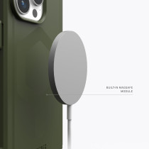Urban Armor Gear UAG Case (Updated Ver) Compatible With iPhone 15 Pro Case 6.1 Inch, Essential Armor Olive Drab Built-in Magnet Compatible With MagSafe Charging Rugged Military Grade Protective Cover