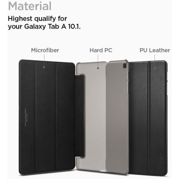 Spigen Smart Fold Designed for Galaxy Tab A 10.1 Case (2019)T510/T515, Black