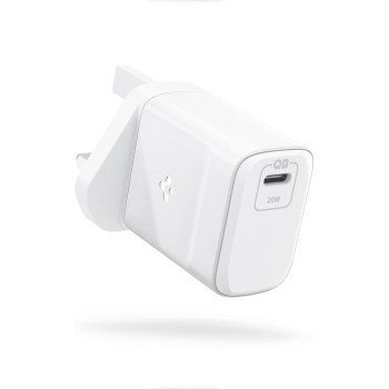 Spigen Charger Plug PD 3.0 Quick Charge for iPhone 14 13 12 Plus Pro Max Mini SE 2020 11 x XS xR 8 Plus Samsung Galaxy S23 Ultra Plus S22 S21 S20 iPad Mini Steam Deck, 20 W USB C Power Adapter