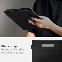 Spigen Stand Folio Designed for Surface Pro x Case With Pen Holder (2021/2020/2019), Charcoal Gray