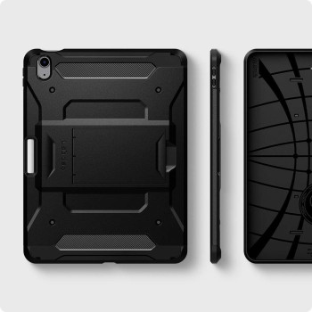 Spigen Tough Armor Pro Designed For iPad Air 6th Generation Case (2024) / iPad Air 5th Generation Case (2022) / iPad Air 4th Generation Case (2020) 11 And 10.9 Inch, With Pencil Holder, Black