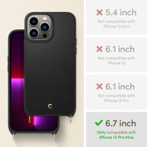Cyrill Classic Charm Designed For iPhone 13 Pro Max Case (2021), Black