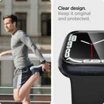 Spigen Ultra Hybrid Designed For Apple Watch Case With Screen Protector For Apple Watch Series, 7 41mm, Space Crystal