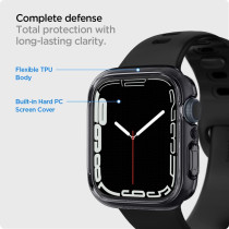 Spigen Ultra Hybrid Designed For Apple Watch Case With Screen Protector For Apple Watch Series, 7 41mm, Space Crystal