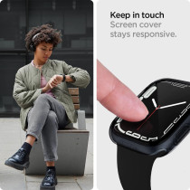 Spigen Ultra Hybrid Designed For Apple Watch Case With Screen Protector For Apple Watch Series, 7 41mm, Space Crystal