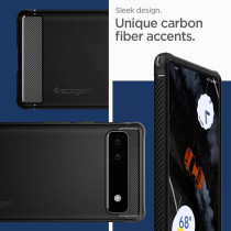 Spigen Rugged Armor Designed Cover Compatible For Pixel 6a Case (2022), Matte Black