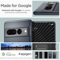 Spigen Thin Fit Designed Cover Compatible For Pixel 7 Pro Case (2022), Metal Slate