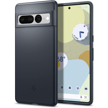 Spigen Thin Fit Designed Cover Compatible For Pixel 7 Pro Case (2022), Metal Slate