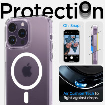 Spigen Ultra Hybrid (MagFit), Anti-Yellowing Technology Designed For iPhone 14 Pro Max Case (2022), Frost Clear