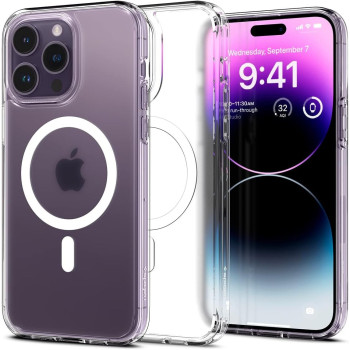 Spigen Ultra Hybrid (MagFit), Anti-Yellowing Technology Designed For iPhone 14 Pro Max Case (2022), Frost Clear