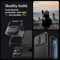 Spigen Magnetic Optik Armor MagFit Designed for iPhone 15 Pro Max Case, (Military-Grade Protection) Compatible With MagSafe (2023), Black