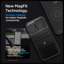 Spigen Magnetic Optik Armor MagFit Designed for iPhone 15 Pro Max Case, (Military-Grade Protection) Compatible With MagSafe (2023), Black