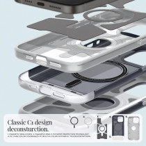 Spigen Magnetic Designed for iPhone 15 Pro Case, Classic C1 MagFit (Military-Grade Protection) Compatible With MagSafe (2023), Graphite