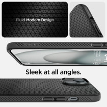 Spigen Liquid Air Armor Designed For iPhone 15 Case (2023), Military-Grade Protection, Matte Black