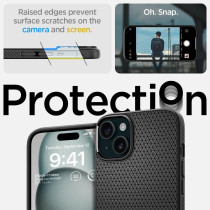 Spigen Liquid Air Armor Designed For iPhone 15 Case (2023), Military-Grade Protection, Matte Black