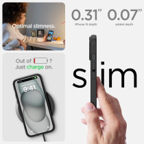 Spigen Liquid Air Armor Designed For iPhone 15 Case (2023), Military-Grade Protection, Matte Black