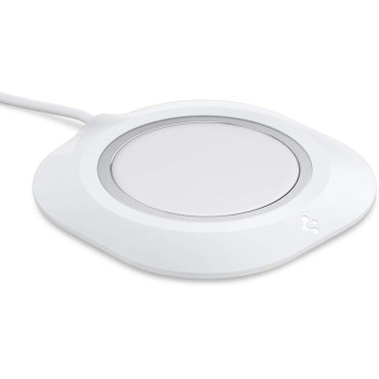 Spigen Mag Fit Designed For MagSafe Charger Pad Cover Case Compatible With iPhone 15, iPhone 14, iPhone 13, iPhone 12 Models, AirPod Pro, AirPod Pro 2, AirPod 3, White