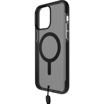 BodyGuardz Ace Pro For iPhone 15 Pro Case, Heavy Duty Shockproof Cover With 18FT Military Grade Drop Tested, Compatible with MagSafe, Wireless Charging, Responsive Buttons, Smoke/Black