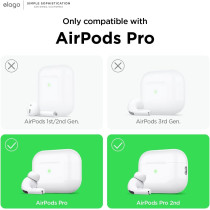 Elago Dust Guard Compatible With Airpods Pro, Airpods Pro 2Nd Generation - Dust-Proof Film, Ultra Slim, Luxurious Looking, Protect From Iron/Metal Shavings, 1 Set, Dark Grey