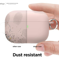 Elago Liquid Hybrid Case Compatible With Airpods Pro 2nd Generation Case Cover - Compatible With Airpods Pro 2 Case, Triple Layer Protection, Keychain Included, Dust Resistant, Shockproof, Pink